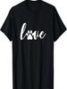 Paw Print Love Heart Funny Cool Dog Cat Mom Pet Animal Lover T-Shirt