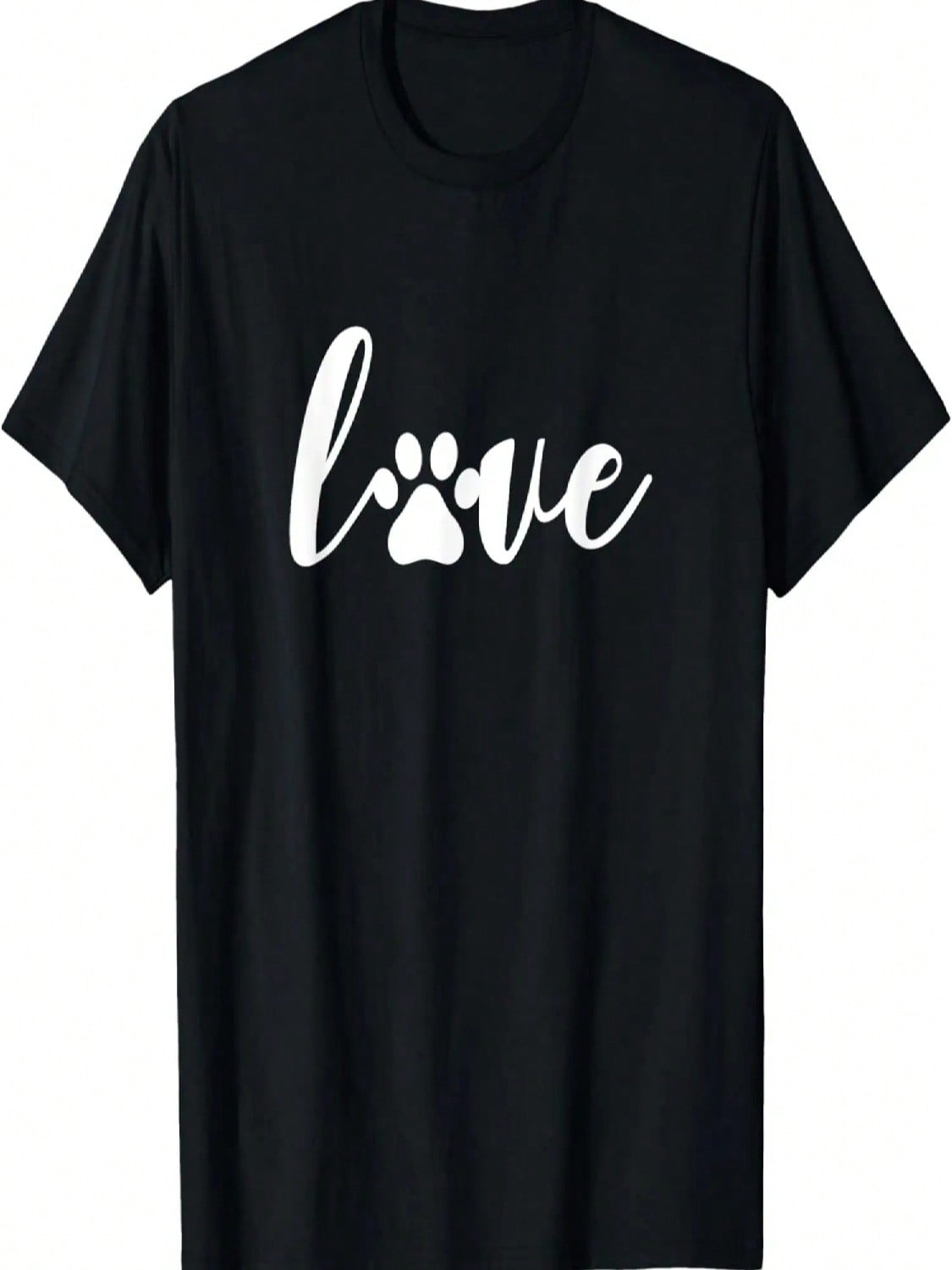 Paw Print Love Heart Funny Cool Dog Cat Mom Pet Animal Lover T-Shirt S разноцветный