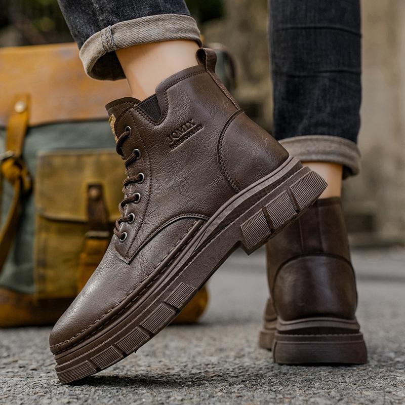 New Large-sized Men's Riding Boots,casual Fashionable Men's Casual Sports Shoes Outdoor Men's Chelsea Boots Casual Sneakers