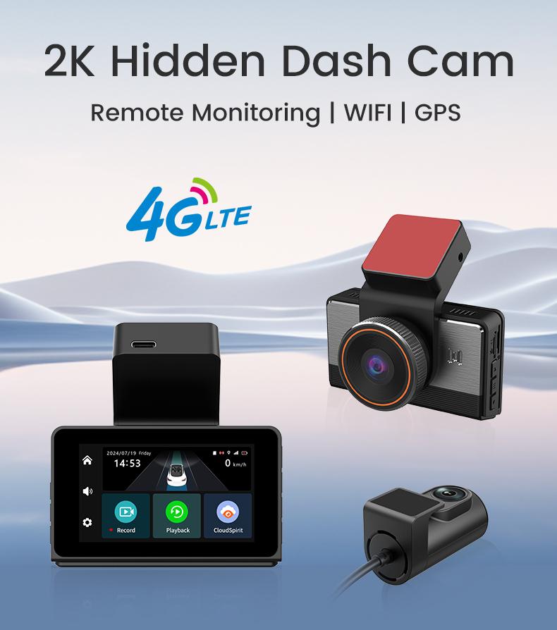 Skywonder A3 Professional Dashcam Video Recorder Dual Lens Parking Monitoring Built-in GPS WiFi Hotspot Two-Way Voice Intercom