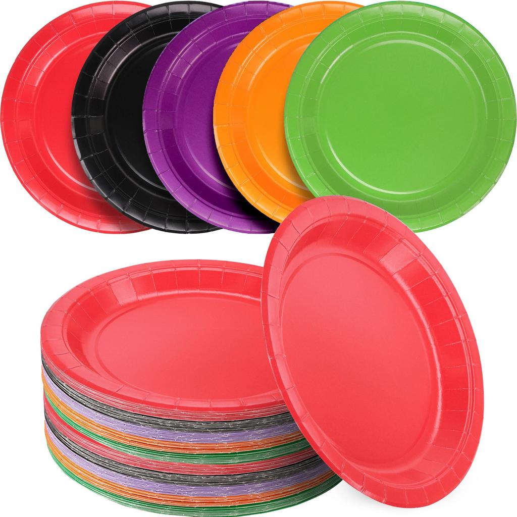 Paper Plates, 9 Inch Disposable Paper Plates, Sturdy And Disposable Party Plates, Pack Of 10