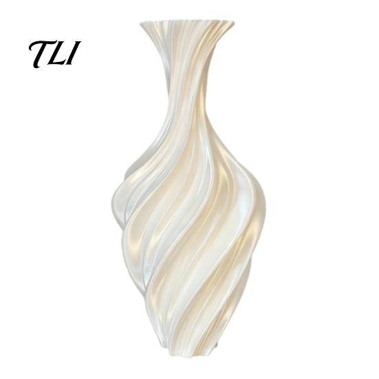 Kreatives Geschenk für Gartenliebhaber 3D-gedruckte dekorative Vase, verdrehtes Wirbeldesign, minimalistischer Tisch-Pflanzenbehälter, Hydroponik-Blume für Zuhause