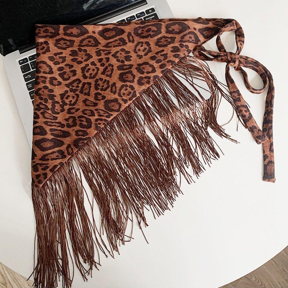 Ethnischer Dreieckiger Bund Quasten Saum Rock mit Breitem Gürtel Kleid Jeans Dekor