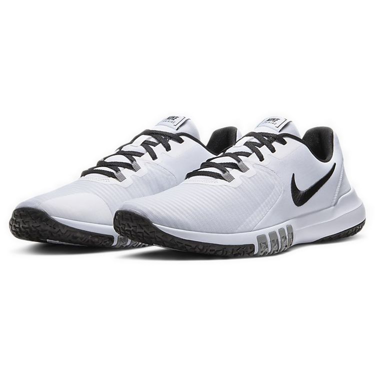 Nike Flex Control 4 White Men Sneakers Smoke-Grey Black CD0197-100