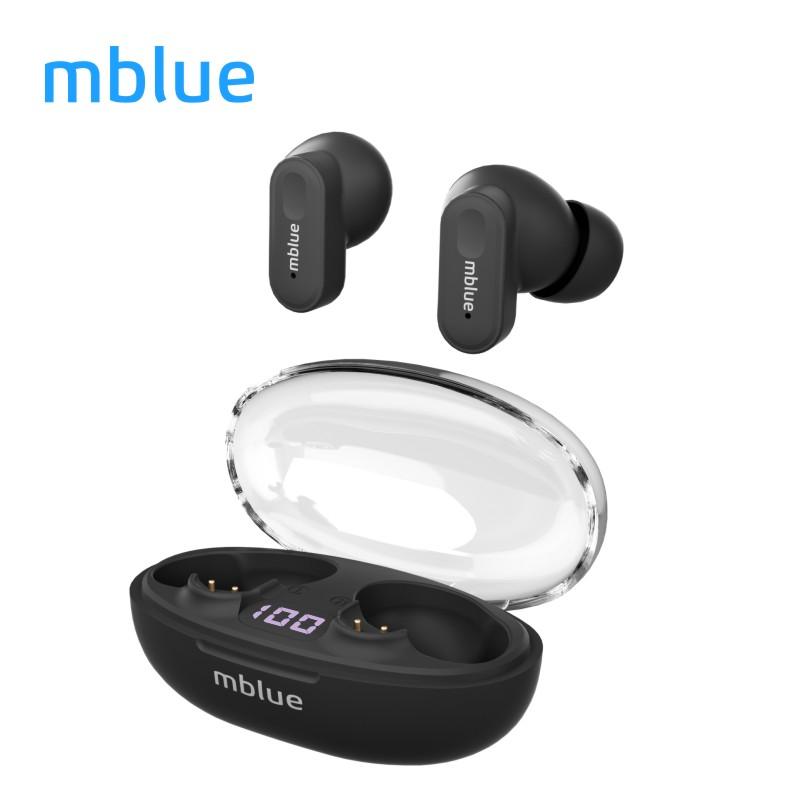 mblue AR01 True Wireless Earbuds BT InEar Earphones with LED Display Noise Cancelling Sports
