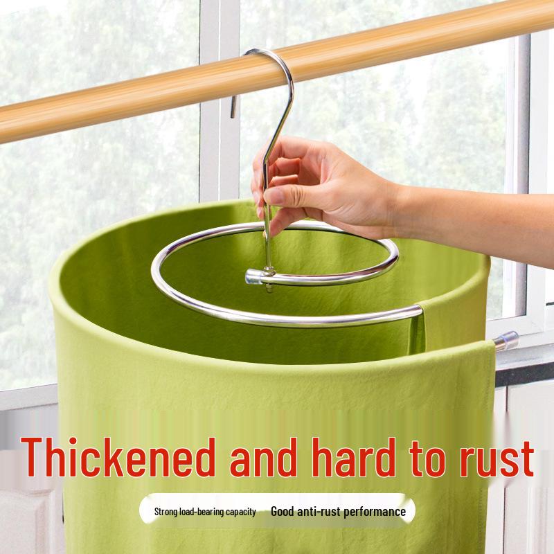 Porte-vêtements rotatif en spirale en acier inoxydable pour couettes, draps et vêtements