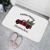 Christmas Buffalo Plaid Check Floor Mat Decorations Winter Xmas Front Door Mat Bathroom Non-Slip Foot Pad Christmas Decorations