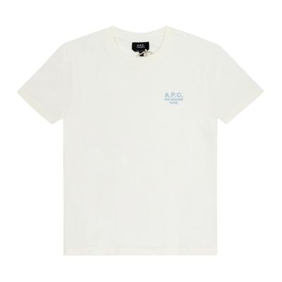 Apc Unisex T-Shirt Ali Weiß Himmelblau M26388
