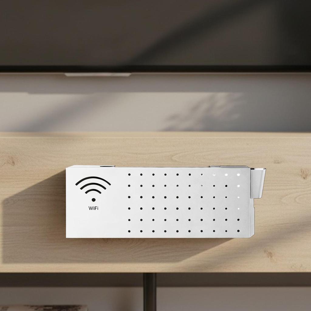 Wifi Box Hider Multifunctional Wall Mount Carbon Steel Organizer Internet Box Hider for Electronics Network Outlet Output Guards