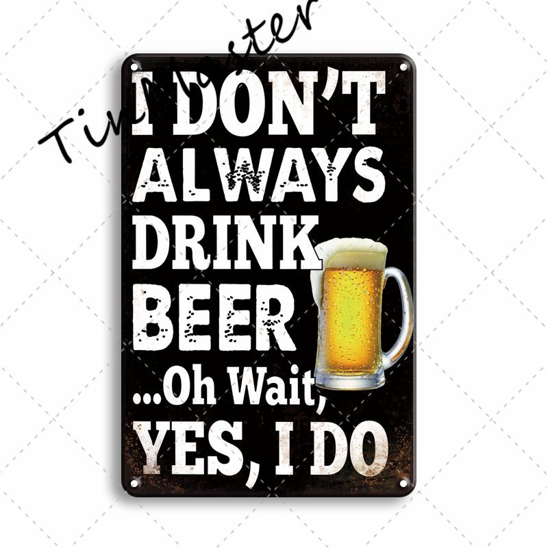 Popular Beer Metal Poster Sign Vintage Pub Bar Signs Plaque Metal Sign Home Wall Decor Restaurant Kitchen Room Decoration