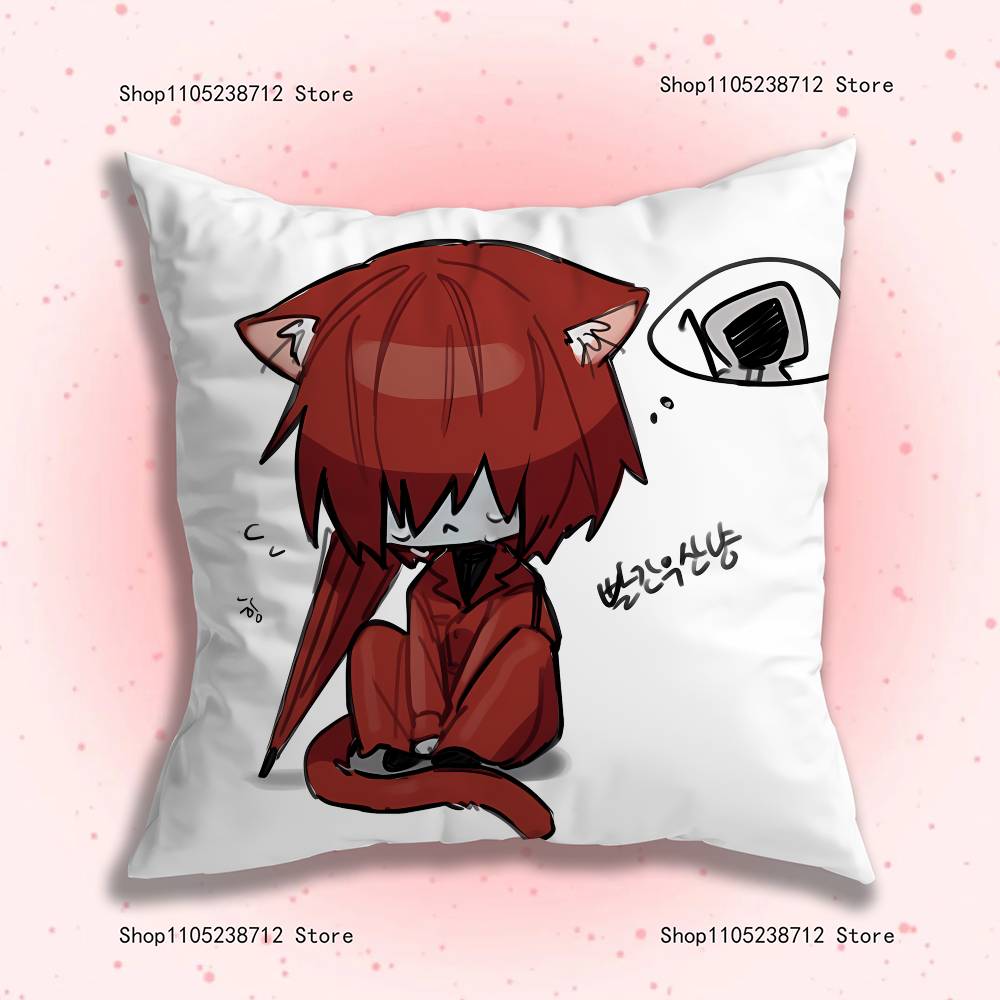 HHomicipher MrScarletellaS Anime Pillow Covers Cartoon Sofa Decorative Home Doublesided Printing Short Plush Cushion Cover