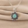 Natural Amazonite Gemstone 925 Sterling Silver Women Jewelry Handmade Partywear Pendant 1.37" CP-40-26