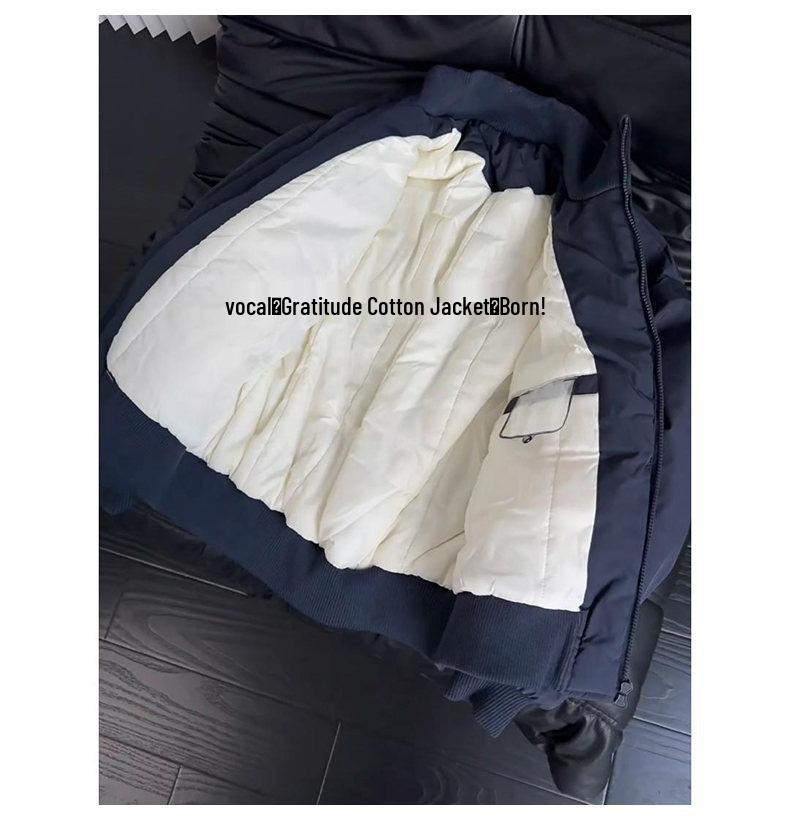 Men's American Style Cotton Flight Jacket: Thickened Autumn/Winter Warm Stand Collar Baseball Outerwear