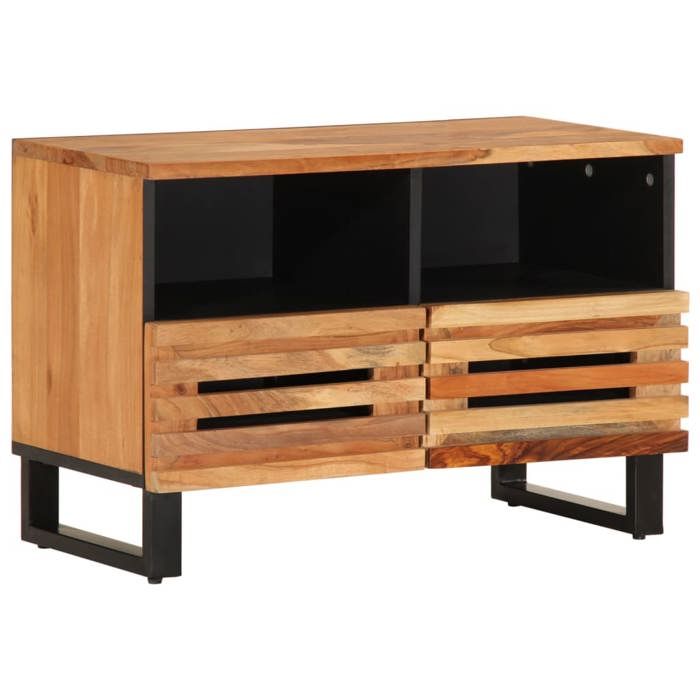 VidaXL TV Stand 70x34x46 Cm Solid Acacia Wood, TV Bench, Hi-fi Cabinet, TV Console, TV Buffet, Multimedia Cabinet, Cupboard 377442