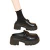 Half slippers, women's British-style retro leather shoes, muffins, thick-soled slippers, buckle straps, 2025 spring/summer sandals trend