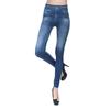 Women Yoga Pants High Waist Slim Fit Butt Lifting Leggings Imitation Jeans Seamless Trousers Skinny