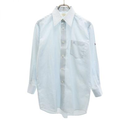 Gentleman Check Pattern Long Sleeve Shirt Blue GENTLEMAN PARIS Men's Used