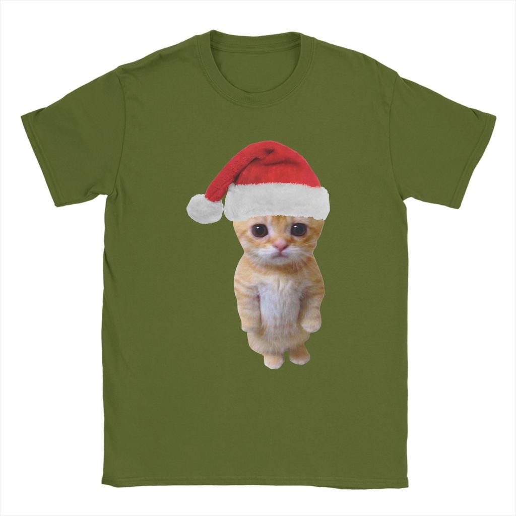Christmas El Gato Meme Sad Cat Munchkin Kitty Meme T Shirt Beach  Pure Cotton TShirts For Men Tee Shirt Short Sleeve Clothes