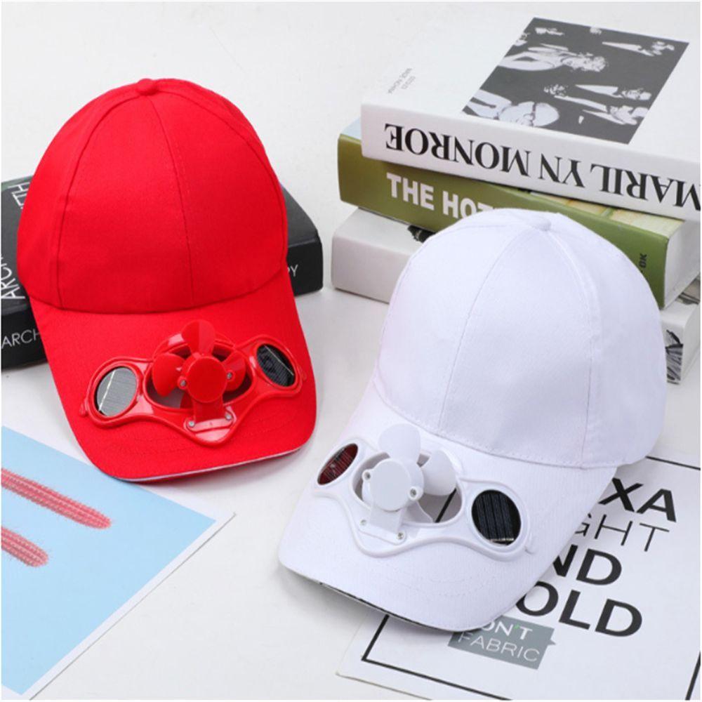 Summer Travel Camping Solar Sport Cap Sun Hat Fan Cooling Baseball Hat Novelty