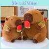 Cartoon Capybara Plush Backpack With Stretchable Design For Kids And Collectors
