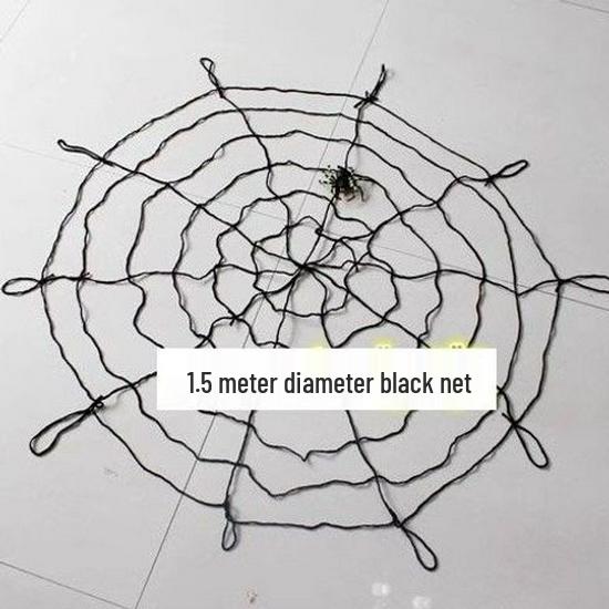 Haunted House Halloween Spider Web and Silk Decorations with Spiders