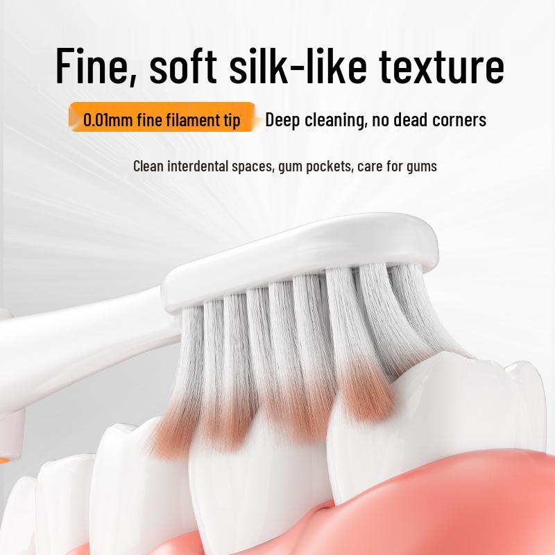 Adult Soft Bristle Toothbrush with Tapered Tips and Pneumatic Hollow Handle, Individually Packaged for Daily Use.