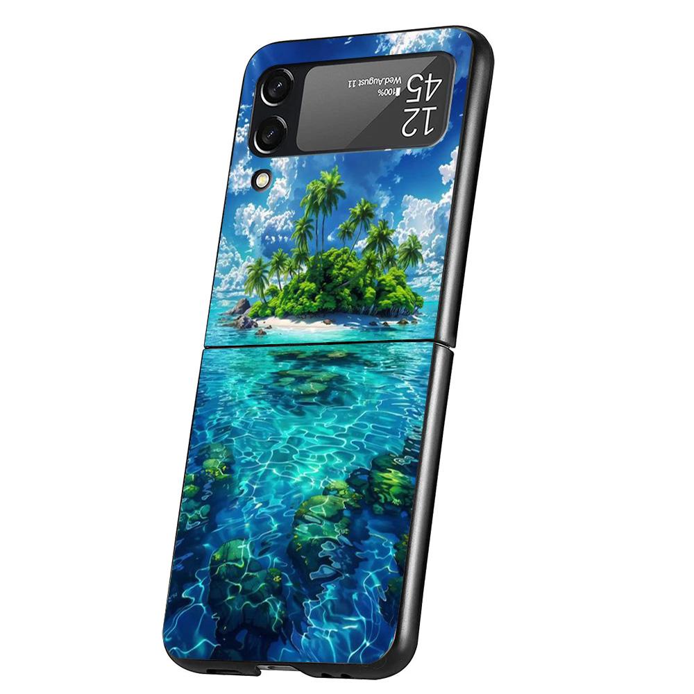 

Maldives Flag Passport Beach Phone Case For Samsung Galaxy Z Flip 7 6 5 4 3 5G Cover ZFlip7 ZFlip6 ZFlip4 ZFlip5 ZFlip3 Coque Fu Samsung Z Flip 5