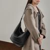 Genuine Leather Large-Capacity Work Commuter Bag Light Luxury High-End Feeling First Layer Cowhide Versatile Oblique Span Bucket Bag