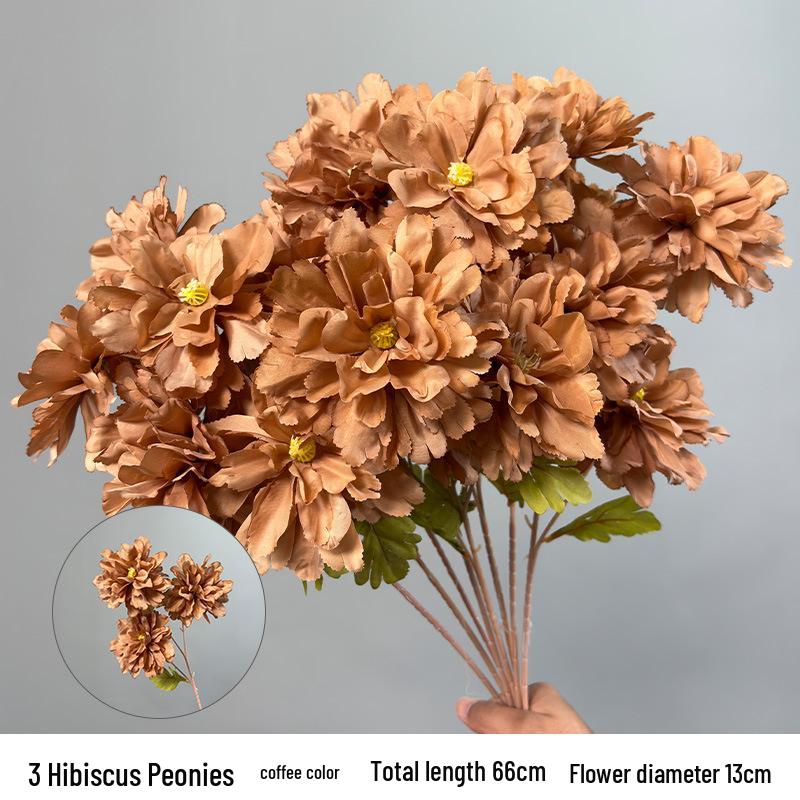 Karamelkleurige Kunstbloemen Bruiloftsdecoratie - Plafond- en Wegdekarrangementen, Koffietint Nepbloemen.