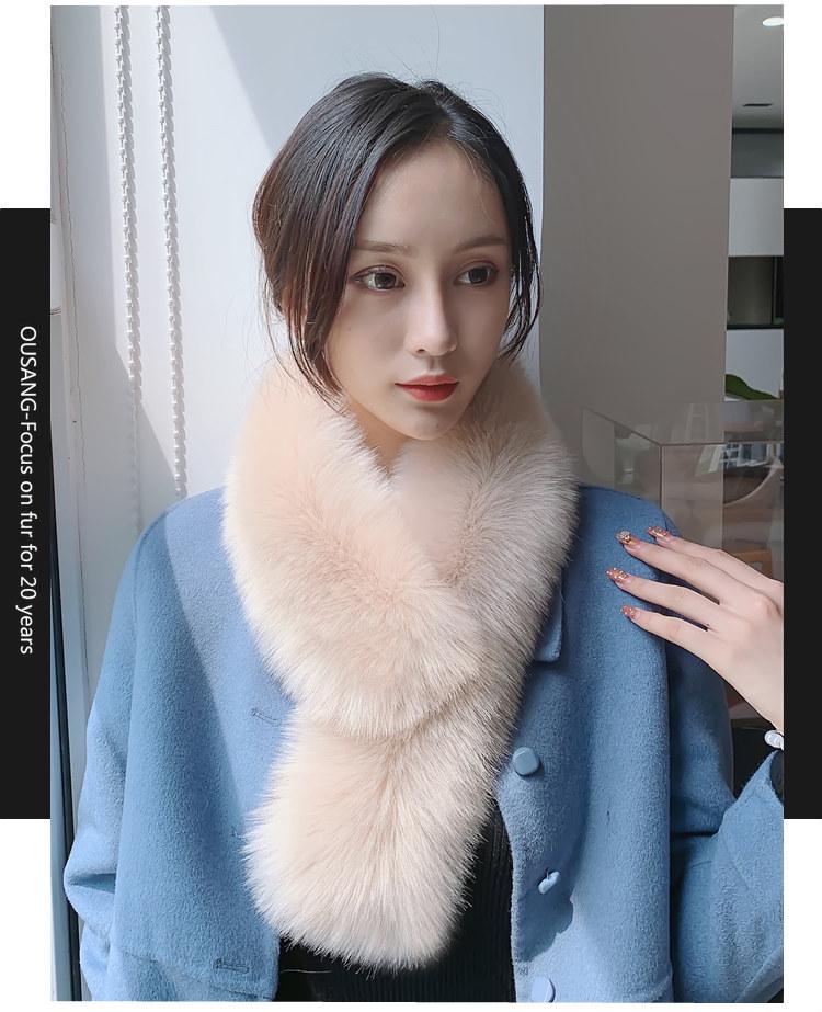 Damen Warmer Faux-Fuchs-Pelz Snood Schal: Dicke Krawattenkragen für Herbst & Winter
