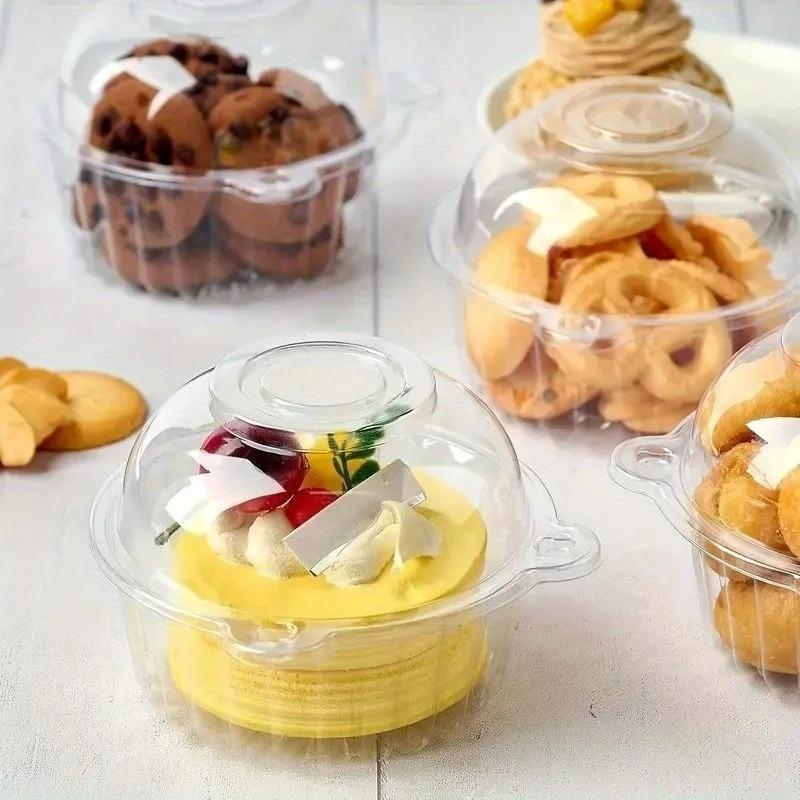 50/100PCS Transparent Cake Box Dessert Cake Sandwich Donut Muffin Disposable Packaging Box Wedding Birthday Party Supplies