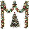 16.4 Ft Green Christmas Tree Garland Christmas Prelit Garland With Lights 50 LED Hanging Lighted Christmas Garland Xmas Garland For Xmas Tree Deco