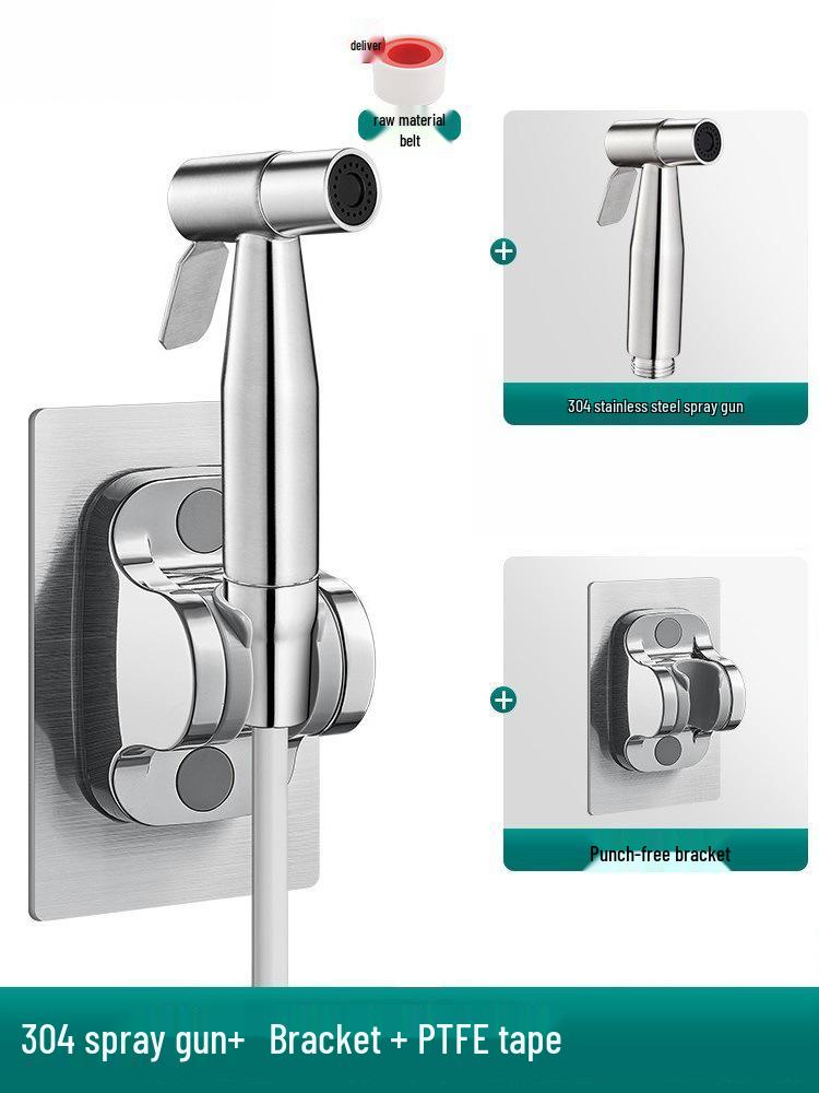 German Bidet Spray Gun Set: Toilet Faucet, Butt Washer, Shower Head & Water Booster Nozzle