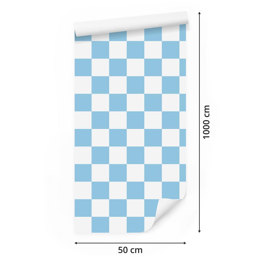 Azure and white checkerboard wallpaper, azure background 50x1000