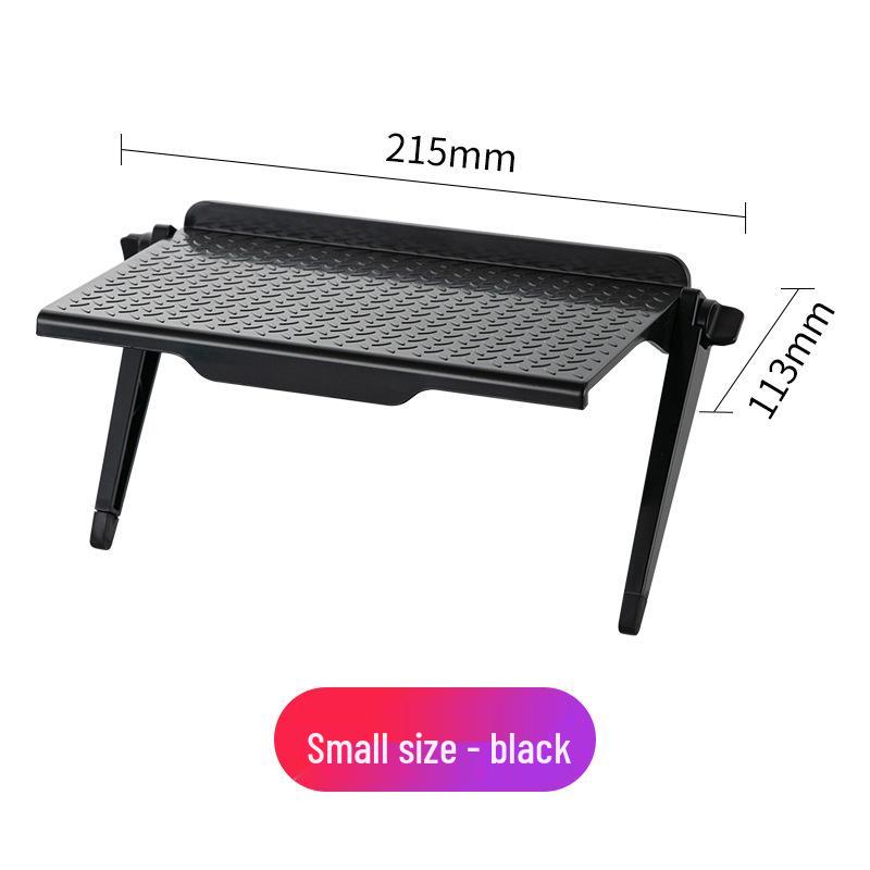 Rotatable No-Punch TV Shelf & Monitor Organizer with Remote Holder
