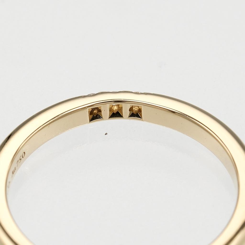 TIFFANY&Co. forever classic band Ring K18 yellow gold/diamond #4.9(US Size) 2.55g Women Used