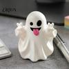 Tiered Tray Spooky Ornament Halloween Cute Ghost Figurine, Mini Cartoon Statue, Little Small Vinyl Statue Desktop for Home Table Decor Matte