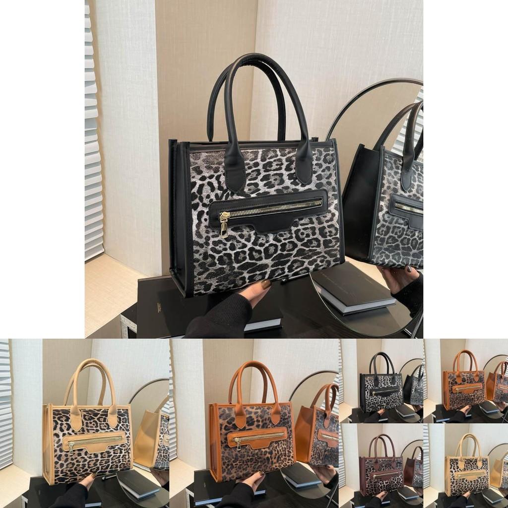 Chic Medium Size Pu Leopard Print Handbag For Women Versatile Daily Use Stylish Design