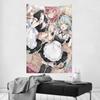 Maid Girl Cute Anime Tapestry Room Decor Wall Cloth Party Hanging Background Room Decor Baby Room