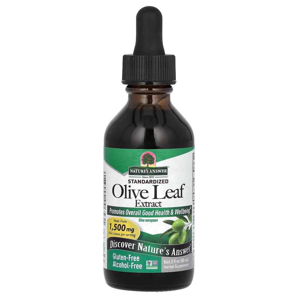 Nature'S Answer, Olive Leaf Extract, Standardized, Alcohol Free, 600Mg, 60Ml(2Fl Oz)