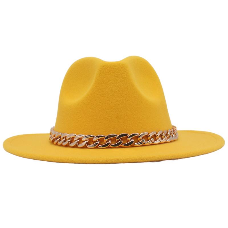 Acrylic Chain Men'S And Women'S Multi-Colored Stage Hat Woolen Felt Hat Jazz Top Hat Hat