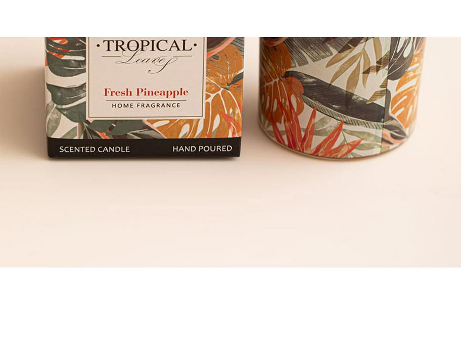 Pineapple Mango Scented Soy Candle - Smokeless Aromatherapy Gift
