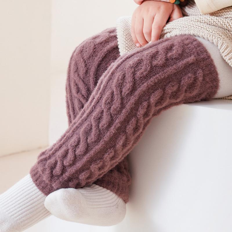 Dětské chrániče kolen Termální fleecové ponožky Netlačící manžeta Ochrana při lezení Kojenecké návleky na nohy Zimní hřejivé doplňky Měkký dotek Jedna velikost