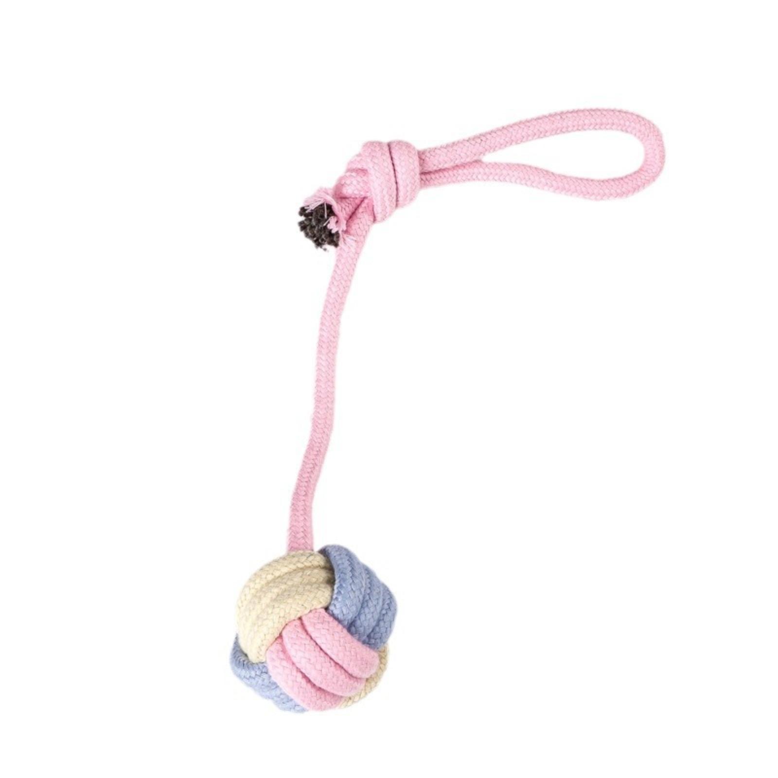 

Durable Dog Chew Toy Rope Ball for Teeth Cleaning and Interactive Play with Handle for Small Medium Large Dogs One Size