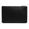 Fendi Zipper Closure Genuine Leather Clutch Men Clutch Black 7N0078-52P-F057A