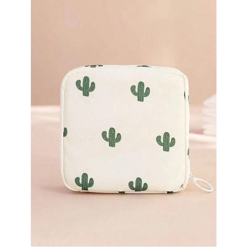 Large Capacity Sanitary Napkin Storage Bag, Cartoon Pattern Sanitary Napkin Storage Bag,  Multi-Purpose Waterproof Storage Bag