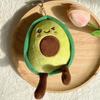 Stylish Avocado Pendant Keychain Fashionable Plush Toy Accessory Soft Polyester Yolk Bag Charm for Girls and Women