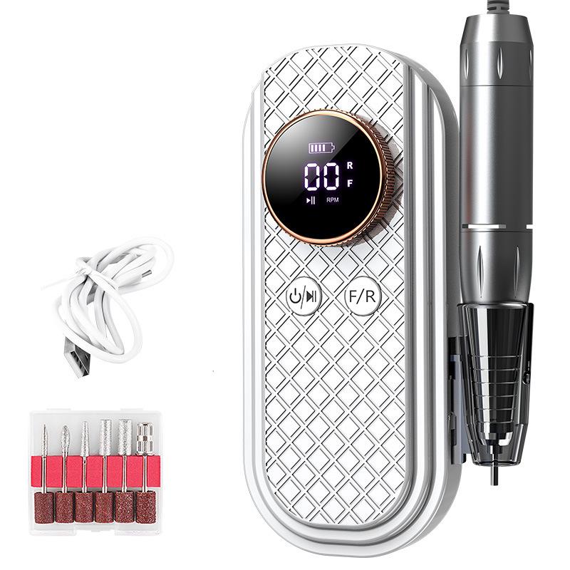 

Professional 35,000 RPM Nail Drill with Memory Function, Low Noise & Vibration белый