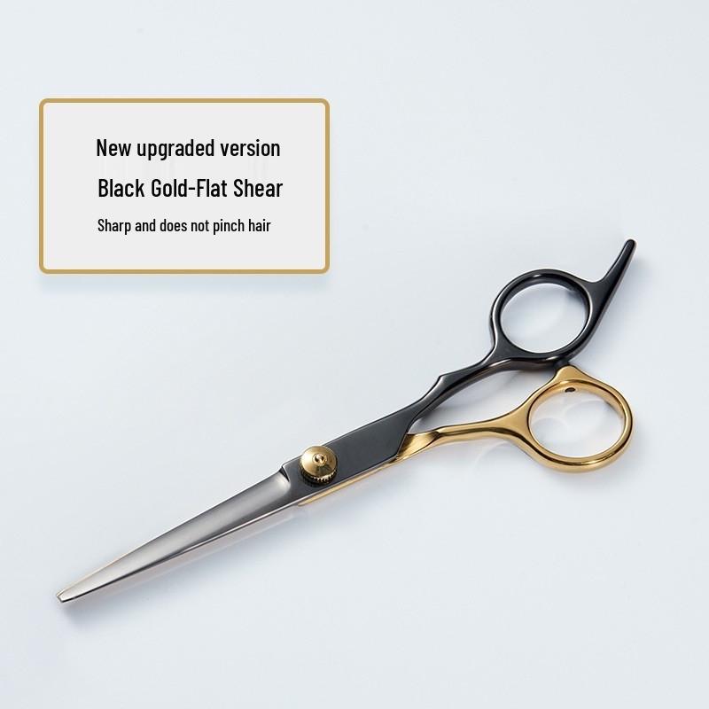 Czarno-złoty profesjonalny zestaw nożyczek fryzjerskich: Wysokiej klasy narzędzia fryzjerskie, do strzyżenia i przerzedzania