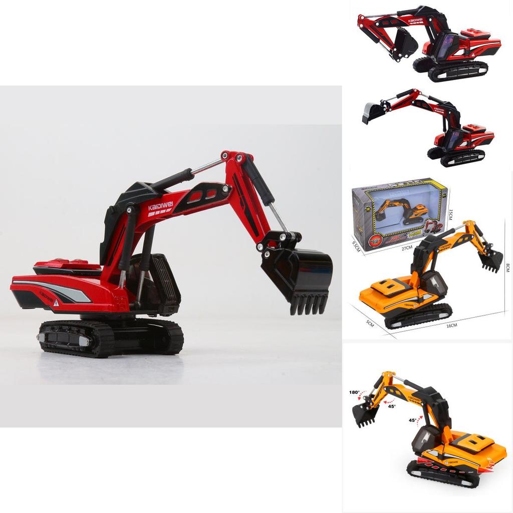 Premium 187 Alloy Diecast Excavator Toys With Classic Engineering Design
